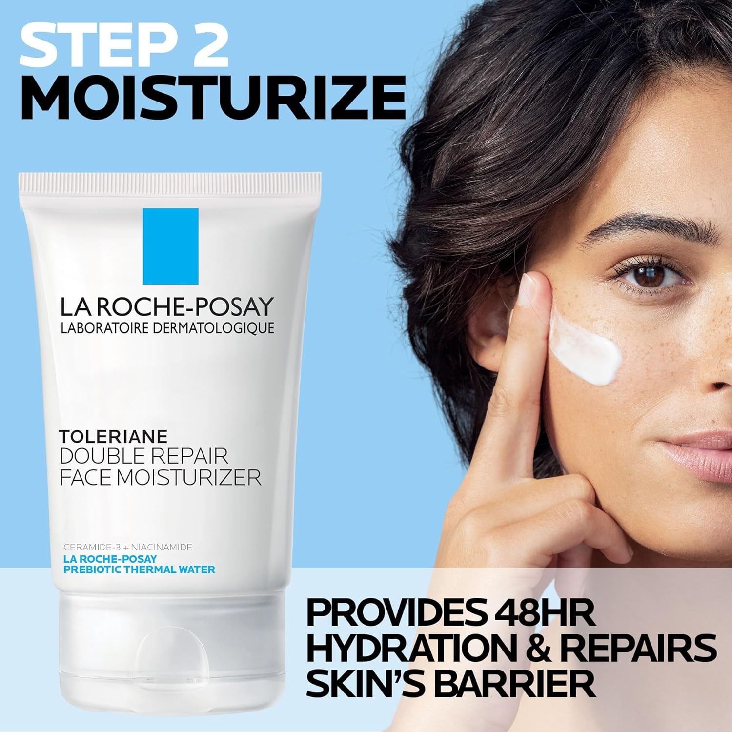Toleriane Skin Care Set, Face Moisturizer & Face Wash | Double Repair Face Moisturizer and Purifying Foaming Facial Cleanser with Niacinamide. Oil Free Face Cleanser for Oily Skin.