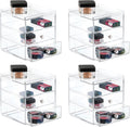 Interdesign Clarity Cosmetic Vanity Cabinet to Hold Makeup, Beauty Products-3 Drawer, Clear Organizer, 1 X Mirror (Pack of 4)