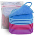 Makeup Remover Cloth, 6 Inch X 6 Inch Reusable Makeup Remover Pads Washable Travel Bag, Microfiber Makeup Removal Face Wash Cloths with Just Water, Gentle Soft, 12 Pack