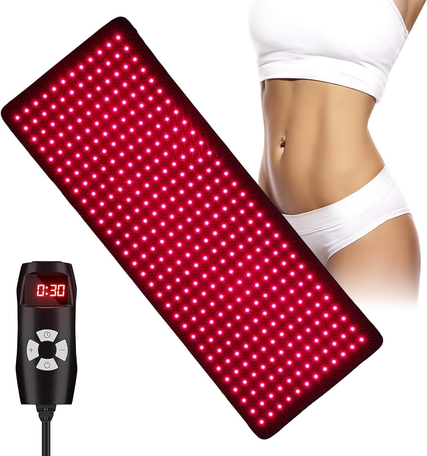 Red Light Infrared Therapy Belt Plus,360Leds, 660Nm Red Light & 850Nm Near-Infrared Light at Home