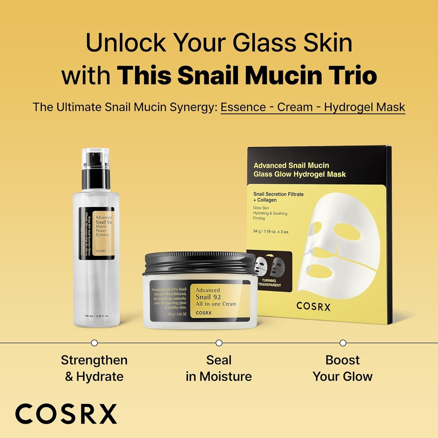 Snail Mucin 96% Repairing Serum for Sooothing & Hydrating 3.38 Oz. | Snail Secretion Filtrate for Dull Skin & Fine Lines, Korean Skin Care