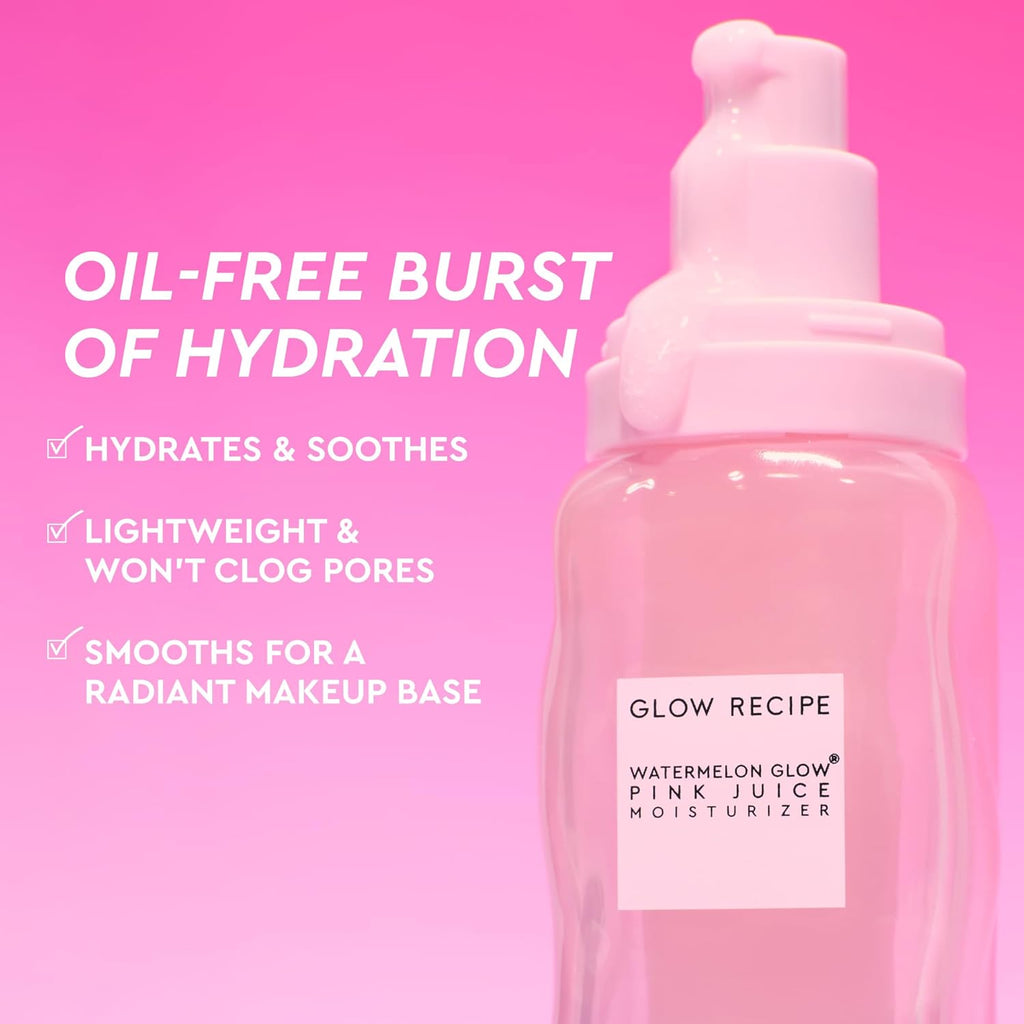 Pink Juice Water Gel Moisturizer, Korean Gel Moisturizer for Glass Skin, Oil-Free Hydrating Hyaluronic Acid Face Moisturizer for Oily Skin, Non-Comedogenic, Long-Lasting (50Ml)