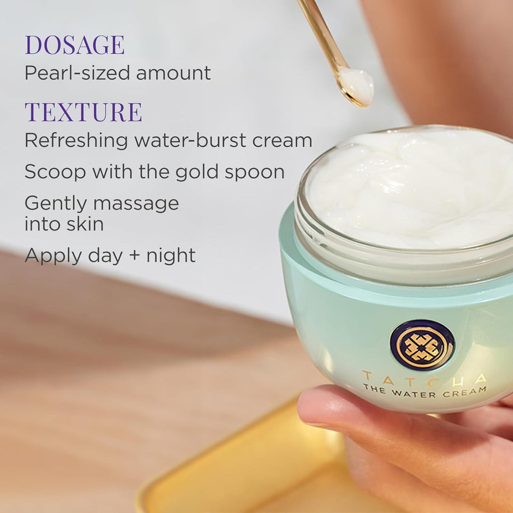 TATCHA the Water Cream | Cream Moisturizer for Face, Optimal Hydration for Pure Poreless Skin