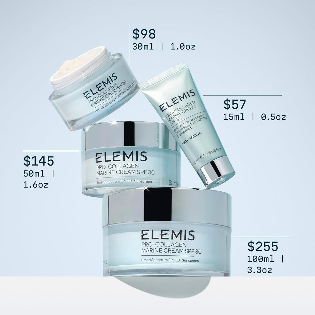 ELEMIS Pro-Collagen Marine Cream SPF 30, Lightweight Anti-Wrinkle Daily Facial Moisturizer