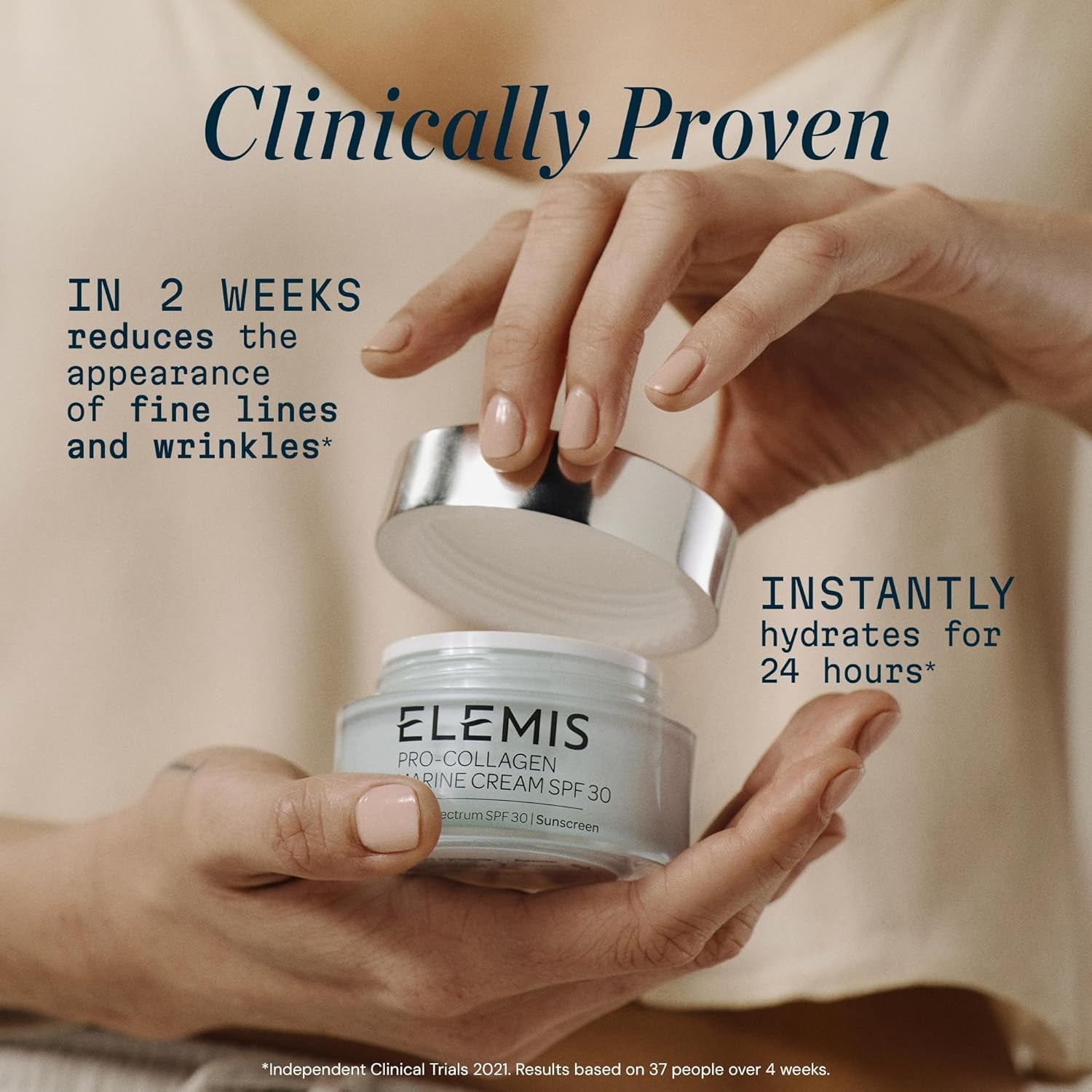 ELEMIS Pro-Collagen Marine Cream SPF 30, Lightweight Anti-Wrinkle Daily Facial Moisturizer