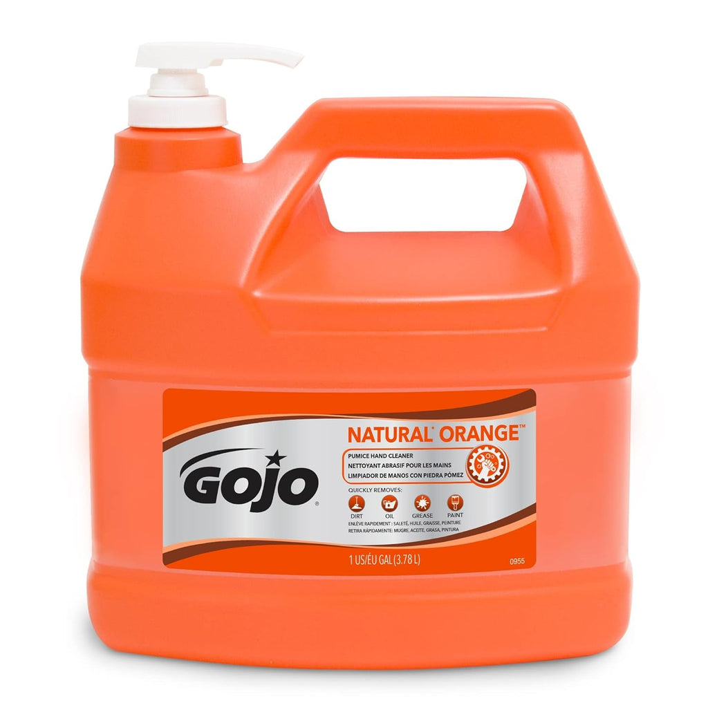 Natural Orange Pumice Hand Cleaner, 1 Gallon, Quick Acting Lotion, Pump Bottle, Pack of 1