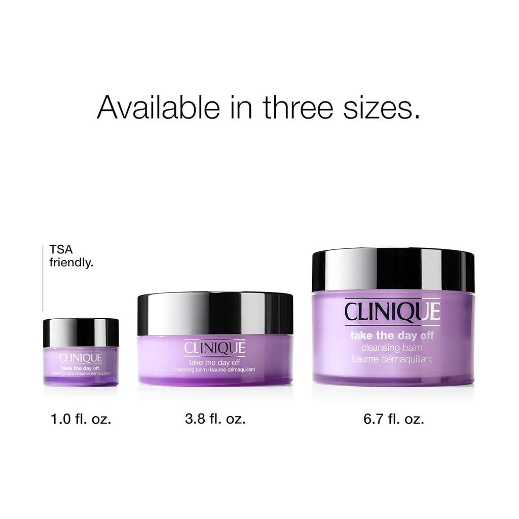 Clinique Take the Day off Cleansing Balm Makeup Remover | Dissolves Face + Eye Makeup and Sunscreen | for All Skin Types
