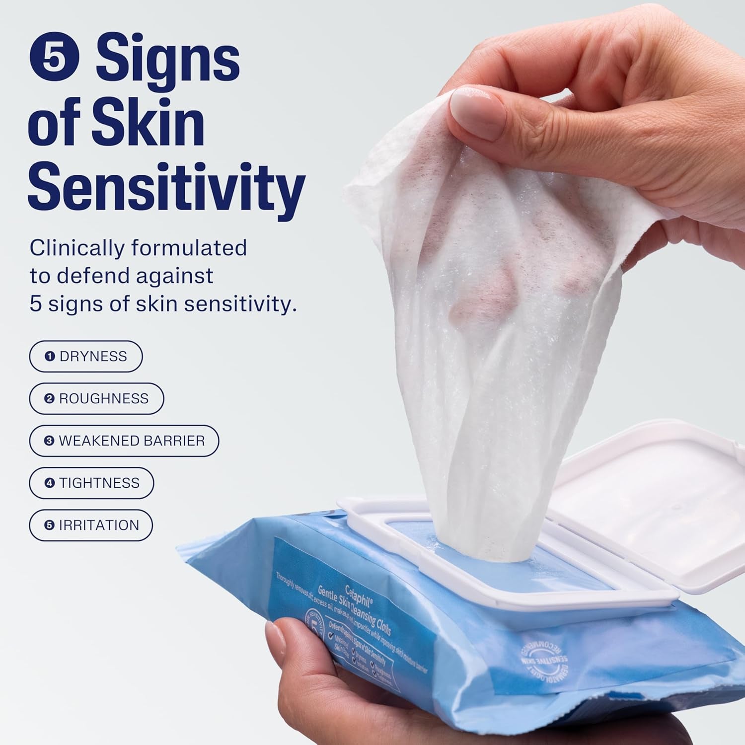Cleansing Face & Body Wipes, Fragrance Free, 50Ct, 2-Pack | Twin Pack, Hypoallergenic, Fragrance Free, Dry & Sensitive Skin, Flip-Top Closure, for Gym, Travel & Car Use