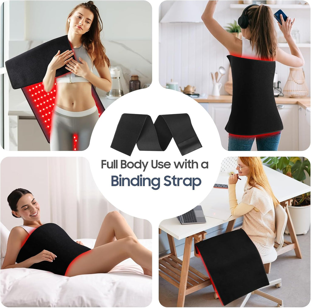 Red Light Therapy Mat, 2In1 Leds (660Nm& 850Nm) Red Light Therapy Blanket, Premium Material, Adjustable Timer & Intensity