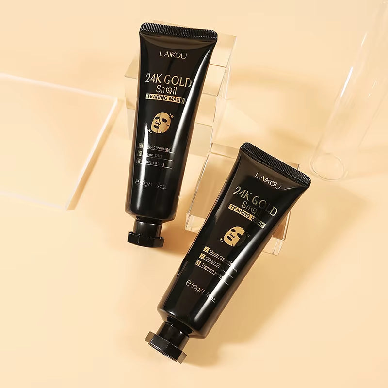 LAIKOU 24K Gold Sakura Peeling Face Mask anti Wrinkle Whitening Blackhead Removal Facial Tear off Mask Skin Care Products