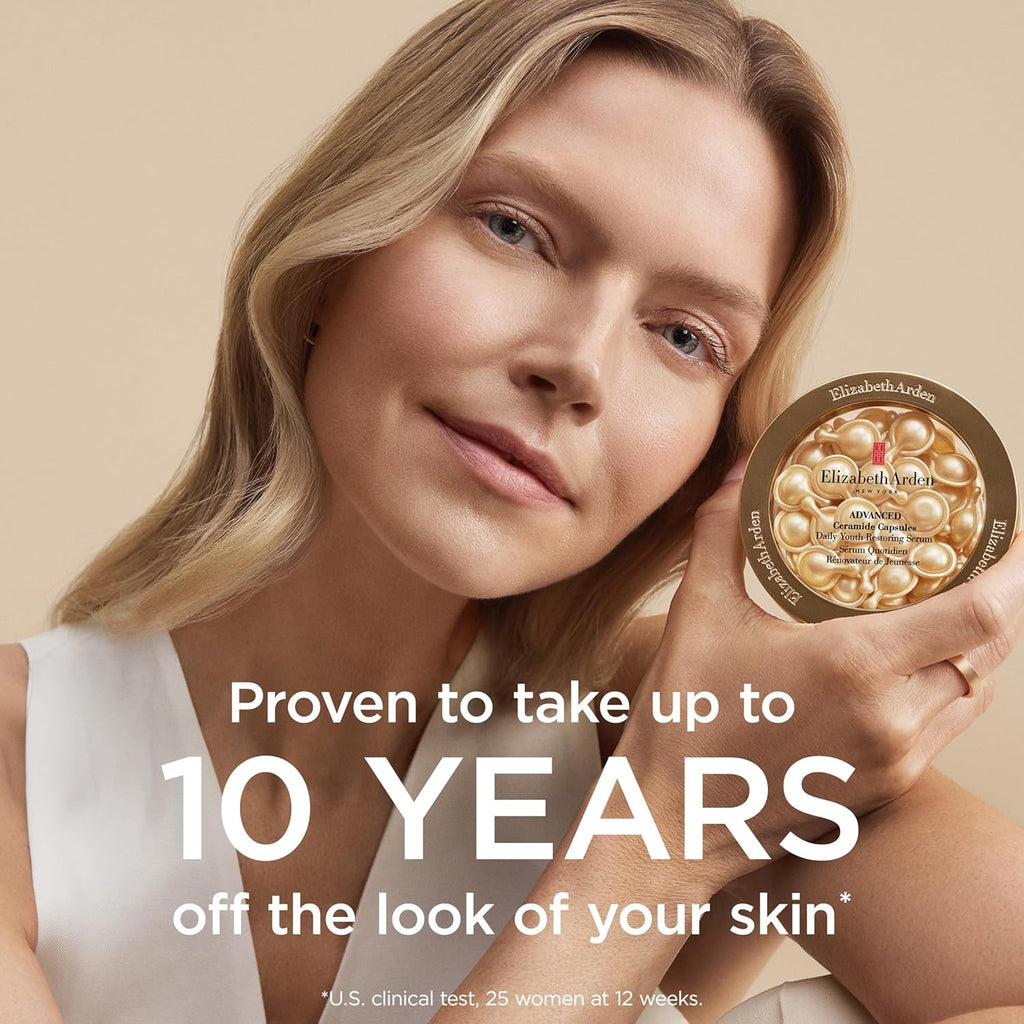 Elizabeth Arden Advanced Ceramide Face Serum Capsules, Anti-Aging Skincare, Fragrance-Free Hydrating Formula for Radiant, Firm Skin, Nourishing and Strengthening