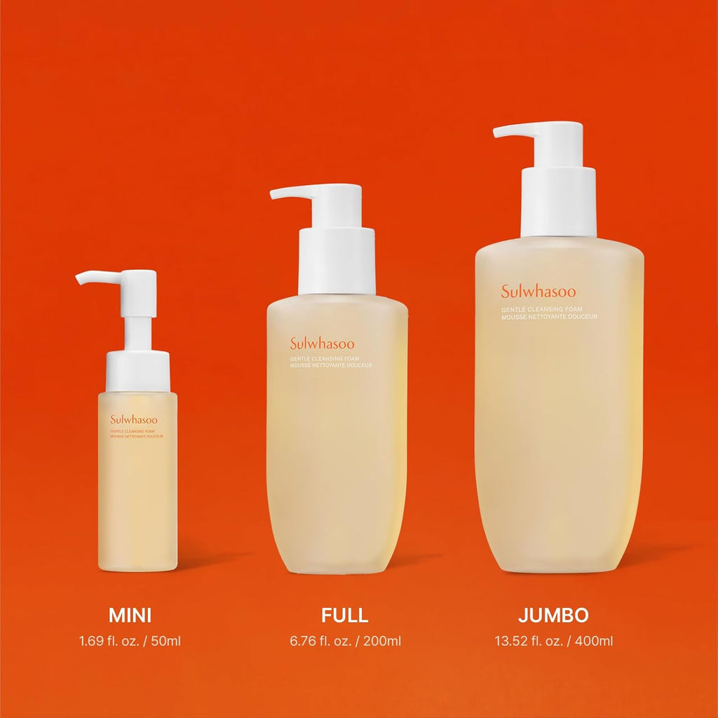 Sulwhasoo Gentle Cleansing Foam | Hydrating Korean Facial Cleanser | Removes Makeup, Dirt & Oil | Softening Daily Face Wash for Dry, Normal & Sensitive Skin