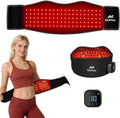Cordless Red Light Therapy Belt for Body with Heat Vibration 660Nm & 850Nm | Portable 3-In-1 near Infrared Heating Pad with Massager & Timer for Back Pain Waist Belly Shoulder Wellness & Relaxation