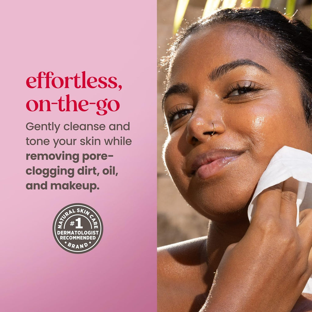 Burt’S Bees Micellar Rose Water Facial Towelettes, 30 Ct., 3 Pack | Plant Based Cloths, 98 Percent Natural Origin, Removes Make Up, Leaves No Greasy or Oily Residue, All Skin Types