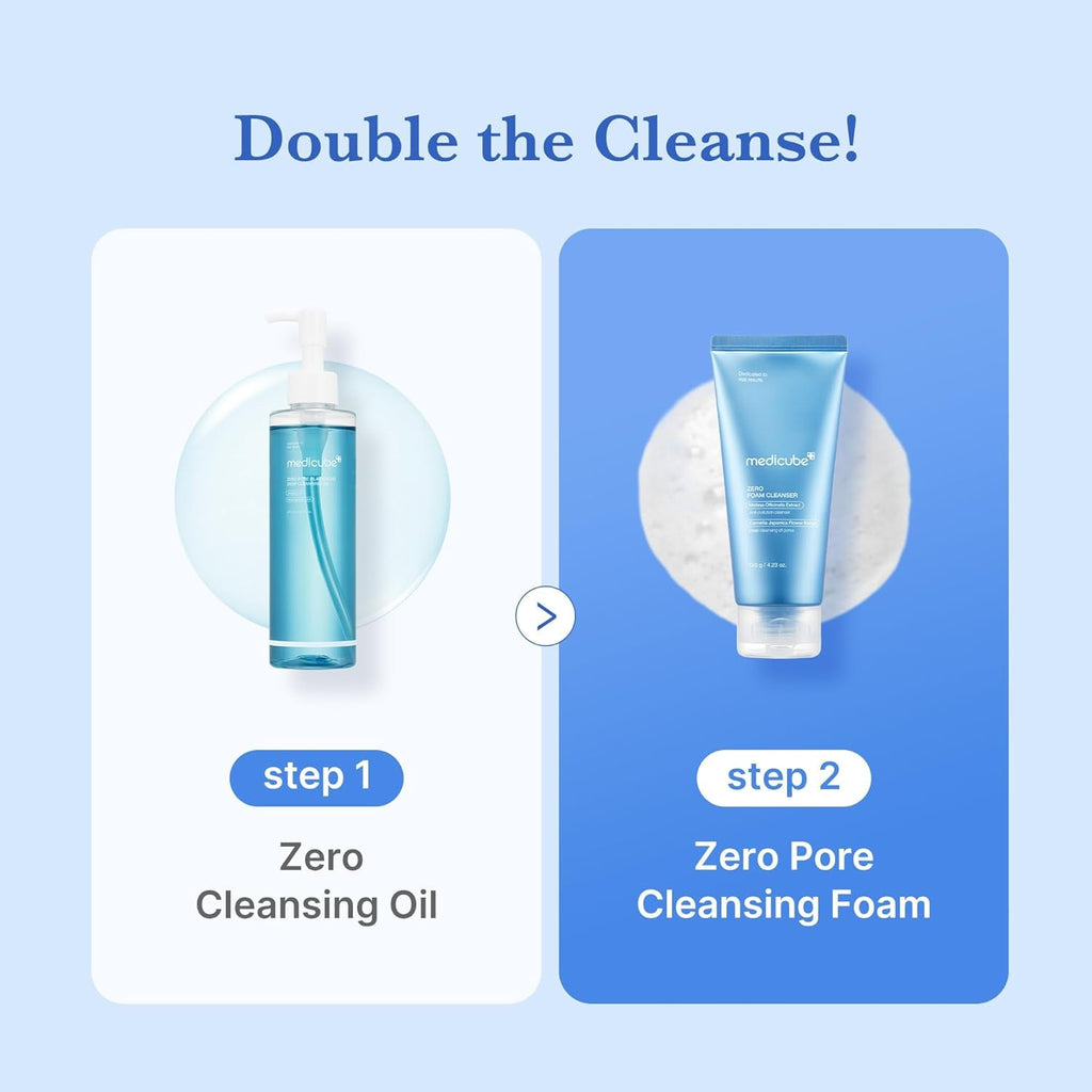 Facial Cleanser Zero Foam Cleanser for Pore & Excess Oil Care | Daily Gentle Cleansing Foam | Excess Sebum Control, Hydration, Pore Minimization | Korean Skincare, Sensitive Skin, 4.23 Oz