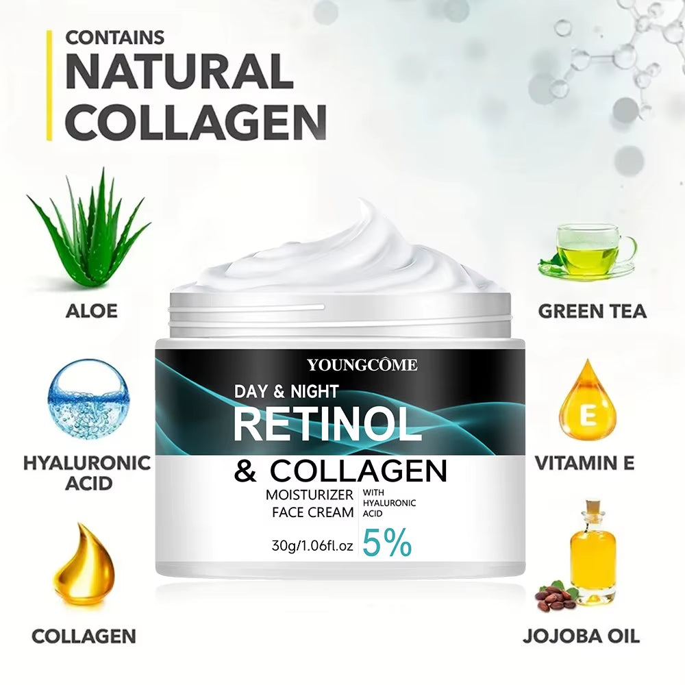 Retinol Cream Promotes Skin Elasticity and Luster Nourishing and Locking Moisture to Improve Skin Texture