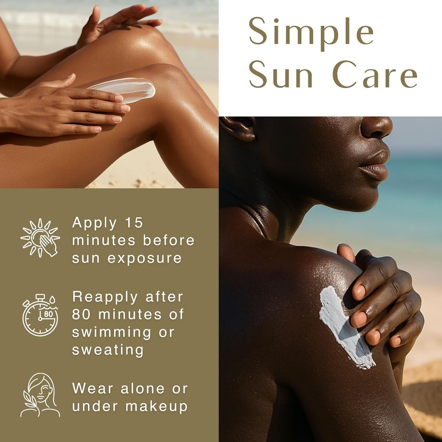 SPF 30 Sun Lotion for Face & Body - 2 Fl Oz (2 Pack)