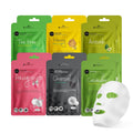 Celavi Essence Facial Face Mask Paper Sheet Korea Skin Care Moisturizing 12 Pack (Mix - 2 of Each) | Twelve Korean Essence Masks for Men, Two Each of Six Formulas. Charcoal, Tea Tree, Cucumber, Honey, Avocado, Pomegranate.