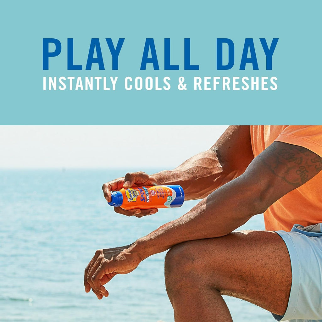 Sport Cool Zone SPF 30 Sunscreen Spray Twin Pack | Spray Sunscreen SPF 30, Sunblock, Oxybenzone Free, 6Oz Each