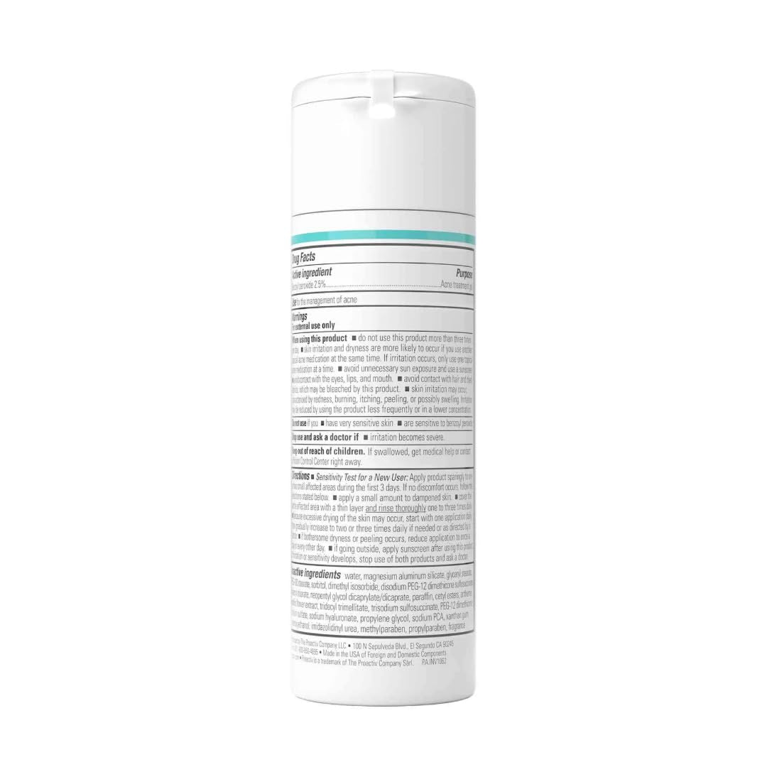 Acne Cleanser - Benzoyl Peroxide Face Wash and Acne Treatment - Daily Facial Cleanser and Hyularonic Acid Moisturizer with Exfoliating Beads - 90 Day Supply, 6 Fl Oz