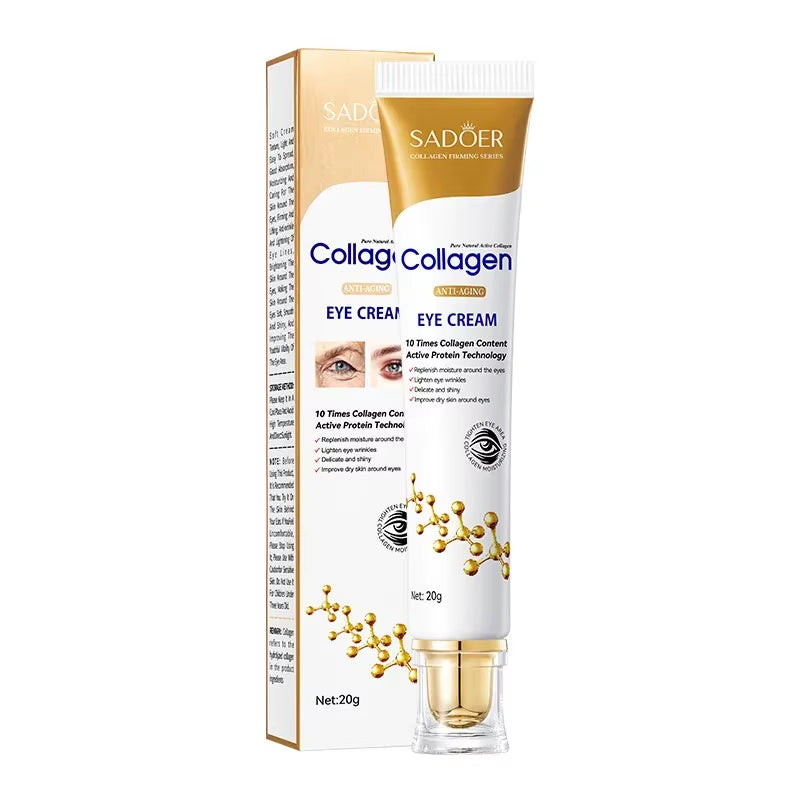 SADOER Collagen Eye Cream Retinol Eye Cream anti Dark Circles Eye Bag Firming Skin Moisturizing Skincare Skin Care for Eyes Care