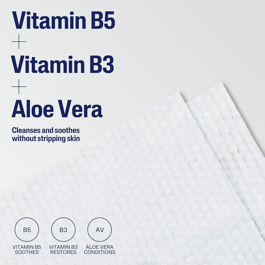 Cleansing Face & Body Wipes, Fragrance Free, 50Ct, 2-Pack | Twin Pack, Hypoallergenic, Fragrance Free, Dry & Sensitive Skin, Flip-Top Closure, for Gym, Travel & Car Use
