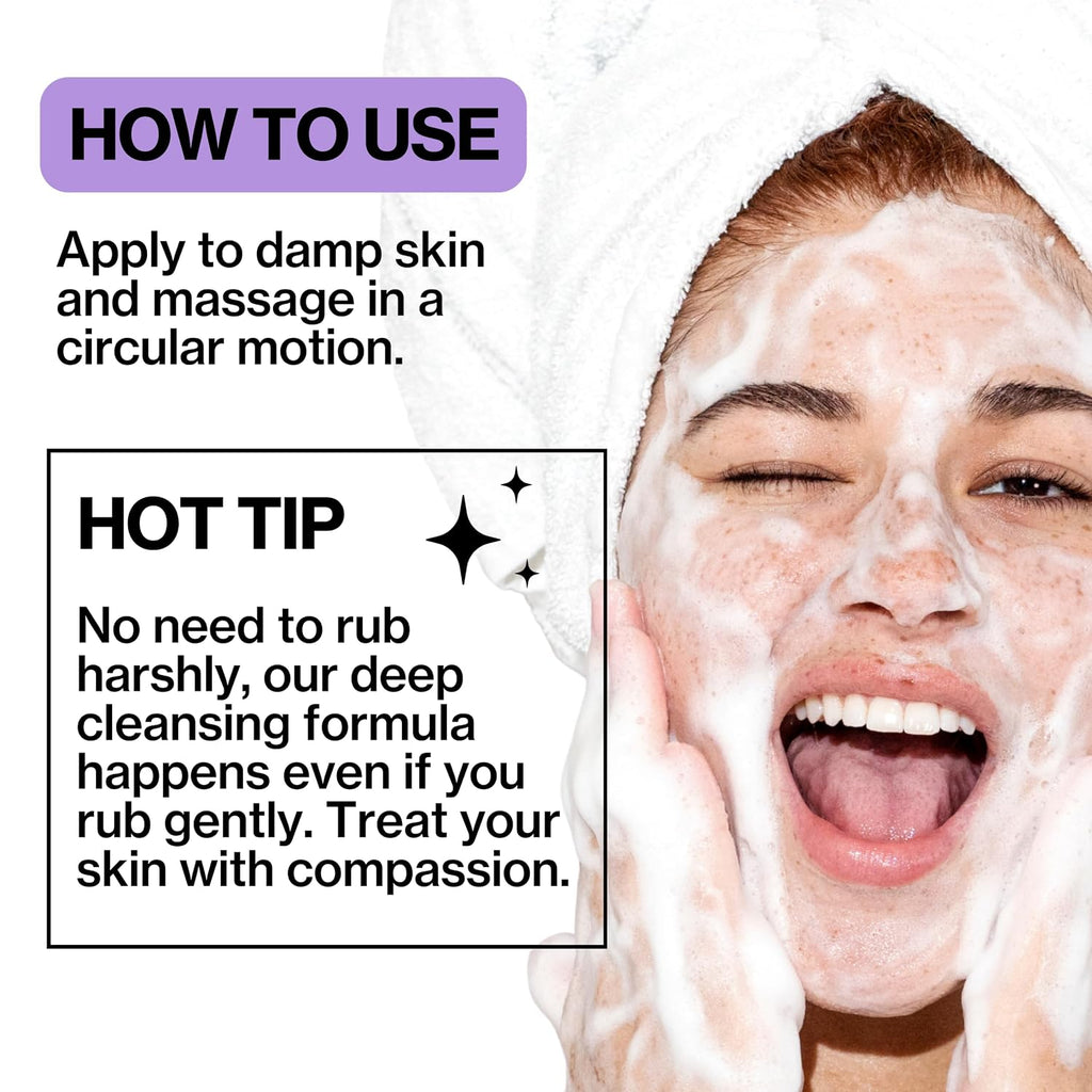 Face Wash for Sensitive Skin Facial Cleanser Vegan Ceramide Barrier Repair Extra Gentle for Daily Fragrance Free for Sensitive Skin, Clean Beauty, Vegan & Cruelty-Free Dermatologist Tested