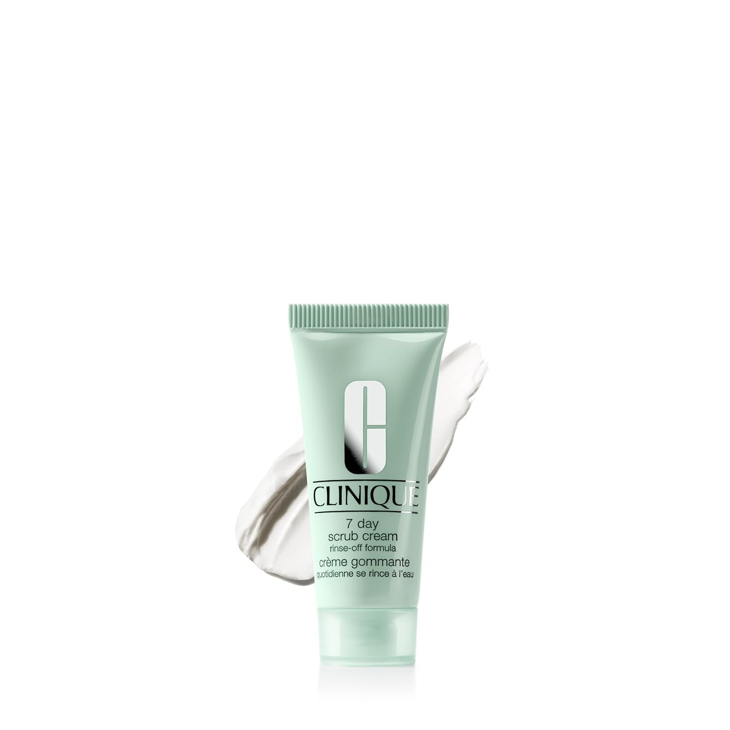 Clinique 7 Day Daily Gentle Face Exfoliator Lightweight Scrub Cream for All Skin Types | Mild Face Scrub with Silica | Exfoliating + Refining