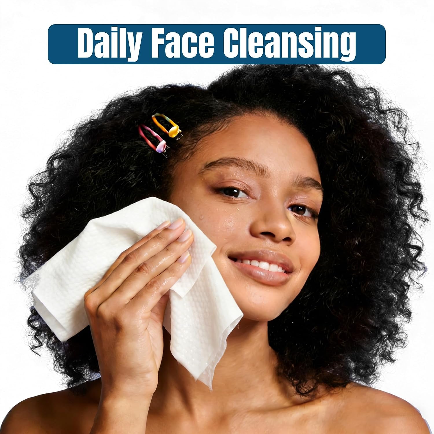 Disposable Face Towels, 10 X 12 in XL Facial Towels, 50 Count | Clinically Tested, Reduce Redness, Skin Soothing, Sensitive Skin Friendly, Biodegradable, Skincare, Women Cleansing,Absorbent