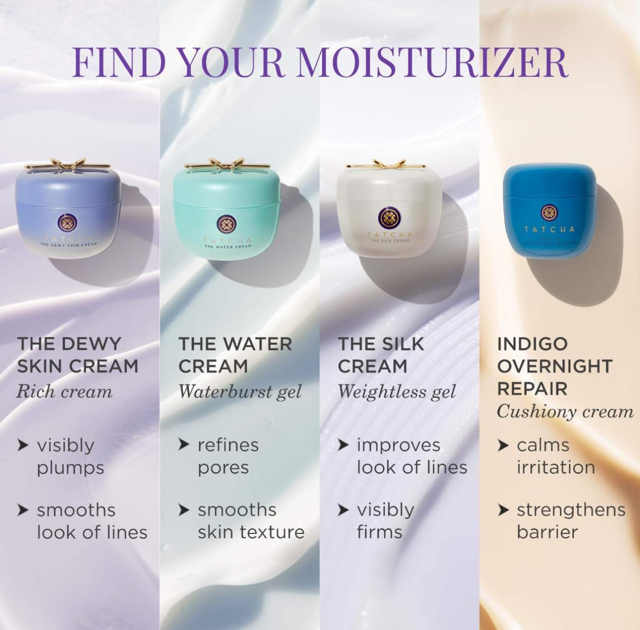 TATCHA the Water Cream | Cream Moisturizer for Face, Optimal Hydration for Pure Poreless Skin