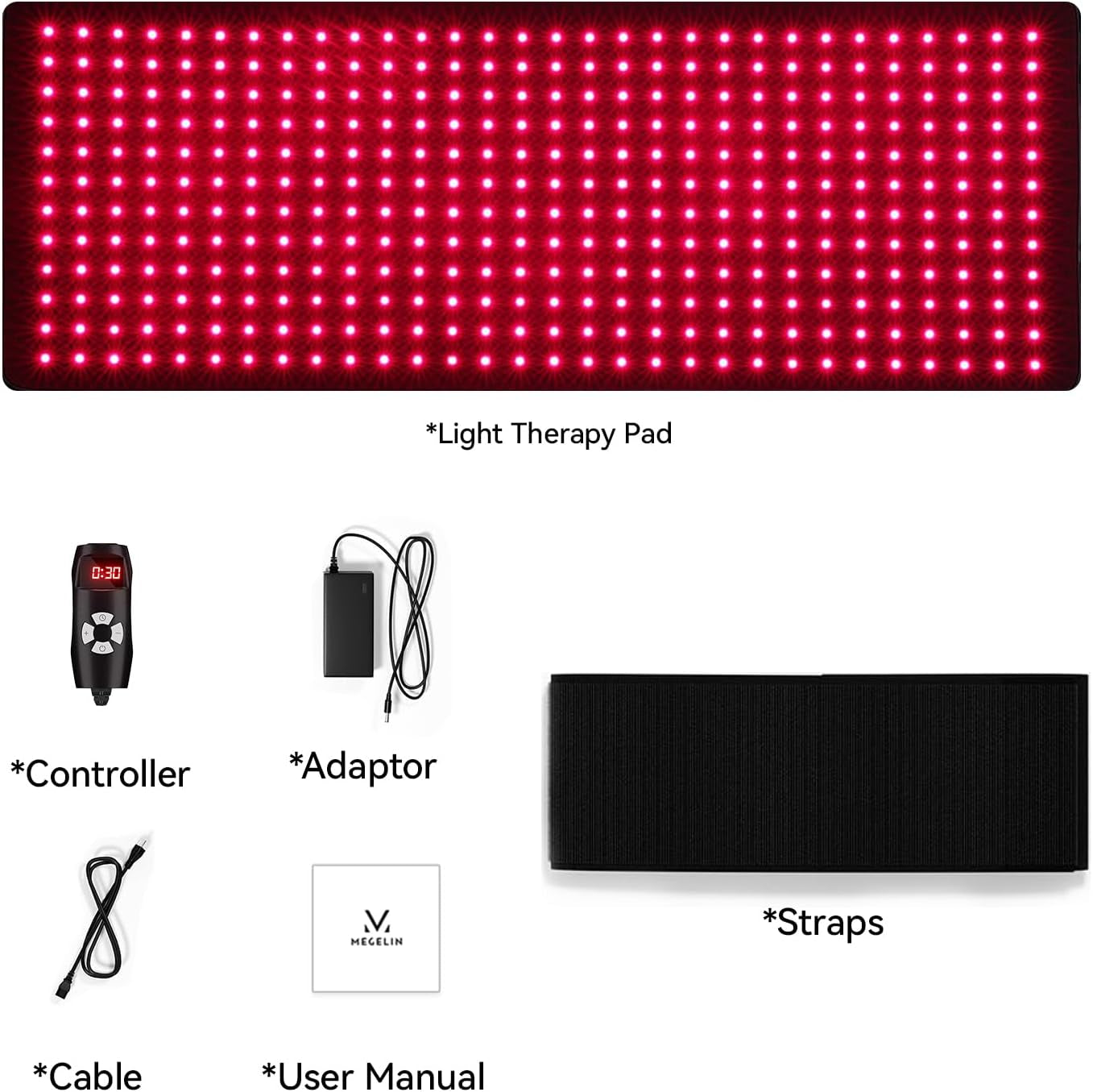 Red Light Infrared Therapy Belt Plus,360Leds, 660Nm Red Light & 850Nm Near-Infrared Light at Home