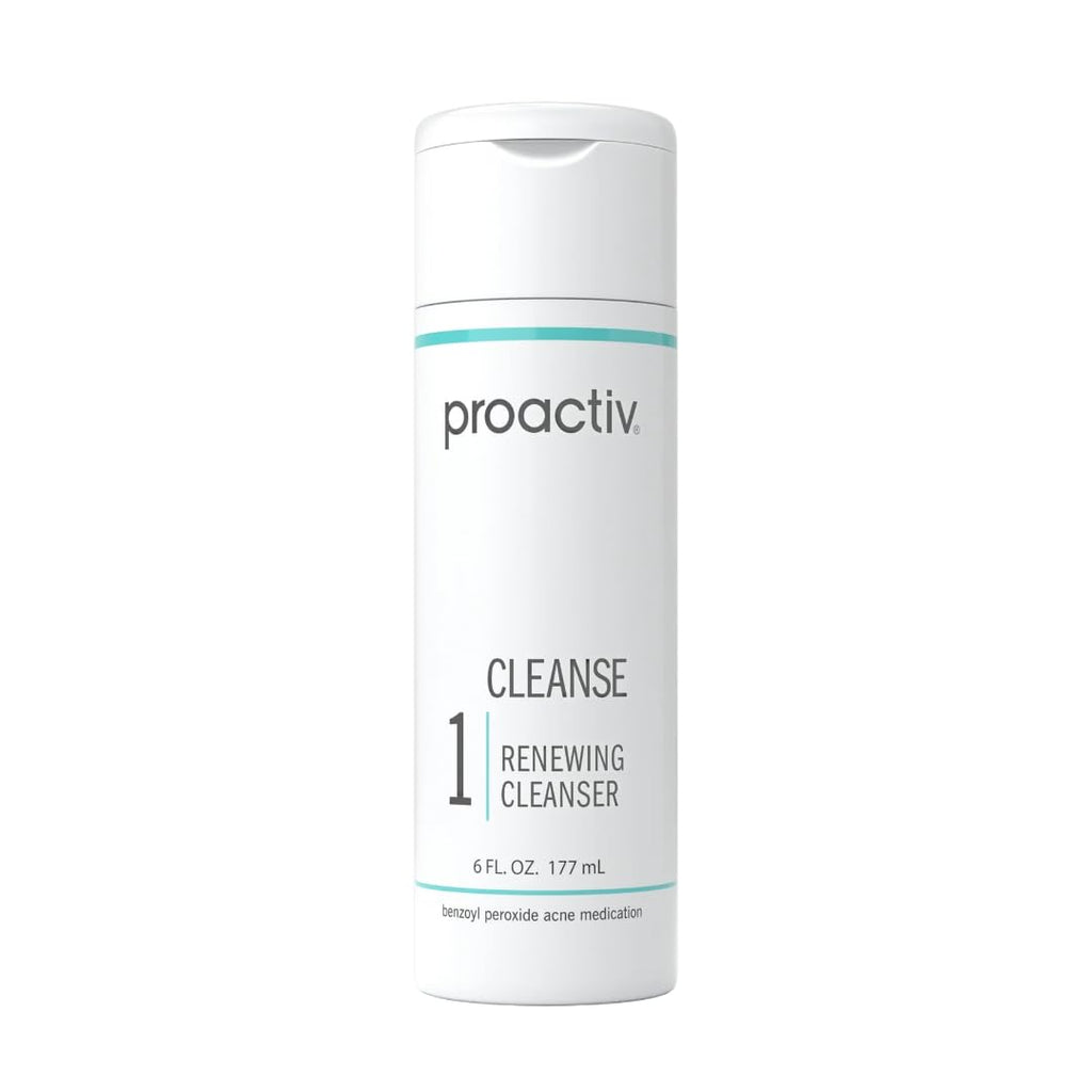 Acne Cleanser - Benzoyl Peroxide Face Wash and Acne Treatment - Daily Facial Cleanser and Hyularonic Acid Moisturizer with Exfoliating Beads - 90 Day Supply, 6 Fl Oz