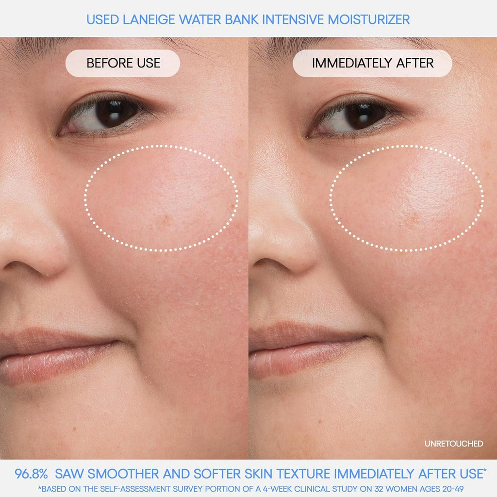 LANEIGE Water Bank Blue Hyaluronic Intensive Moisturizer: Hydrating Face Cream for Extra Dry Skin with Squalane & Peptide for Skin Barrier Support, Dermatologist-Tested