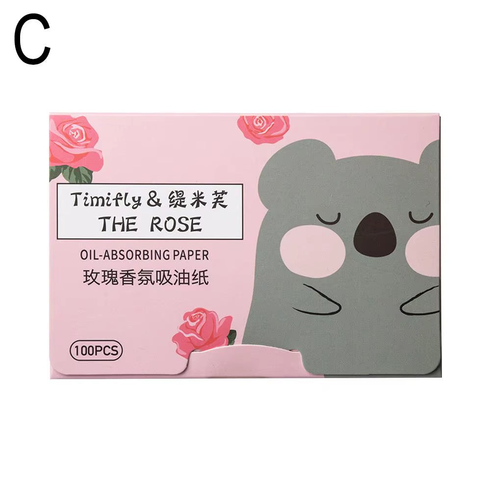 100Pcs New Face Oil Blotting Paper Protable Matting Face Wipes Facial Cleanser Oil Control Oil-Absorbing Face Cleaning Tools