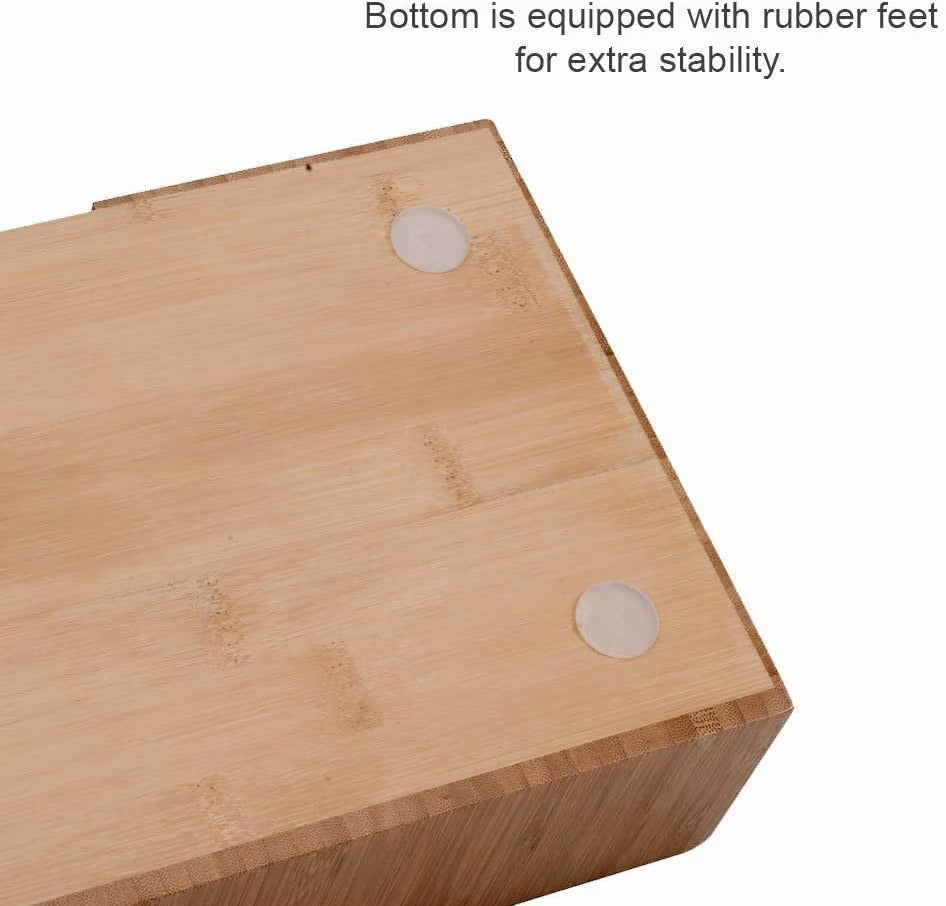 Bamboo Bathroom Tray Caddy Organizer for Beauty Products, Hair Care, Makeup, and More