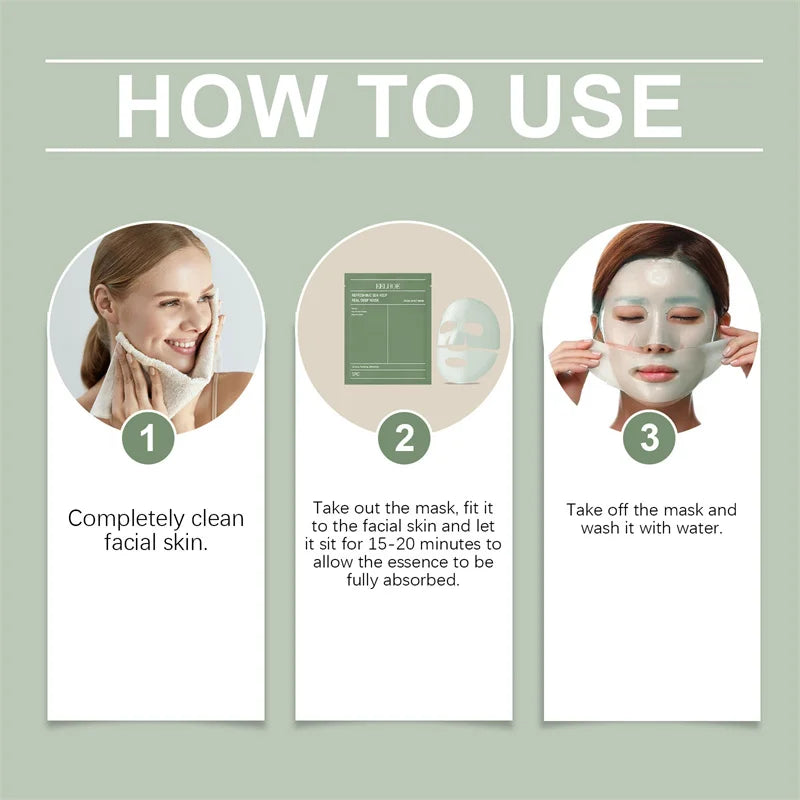 Seaweed Deep Repair Mask Restore Facial Skin Elasticity Hydration Plump Moisturizing Face Care Beauty Products Korean Cosmetics