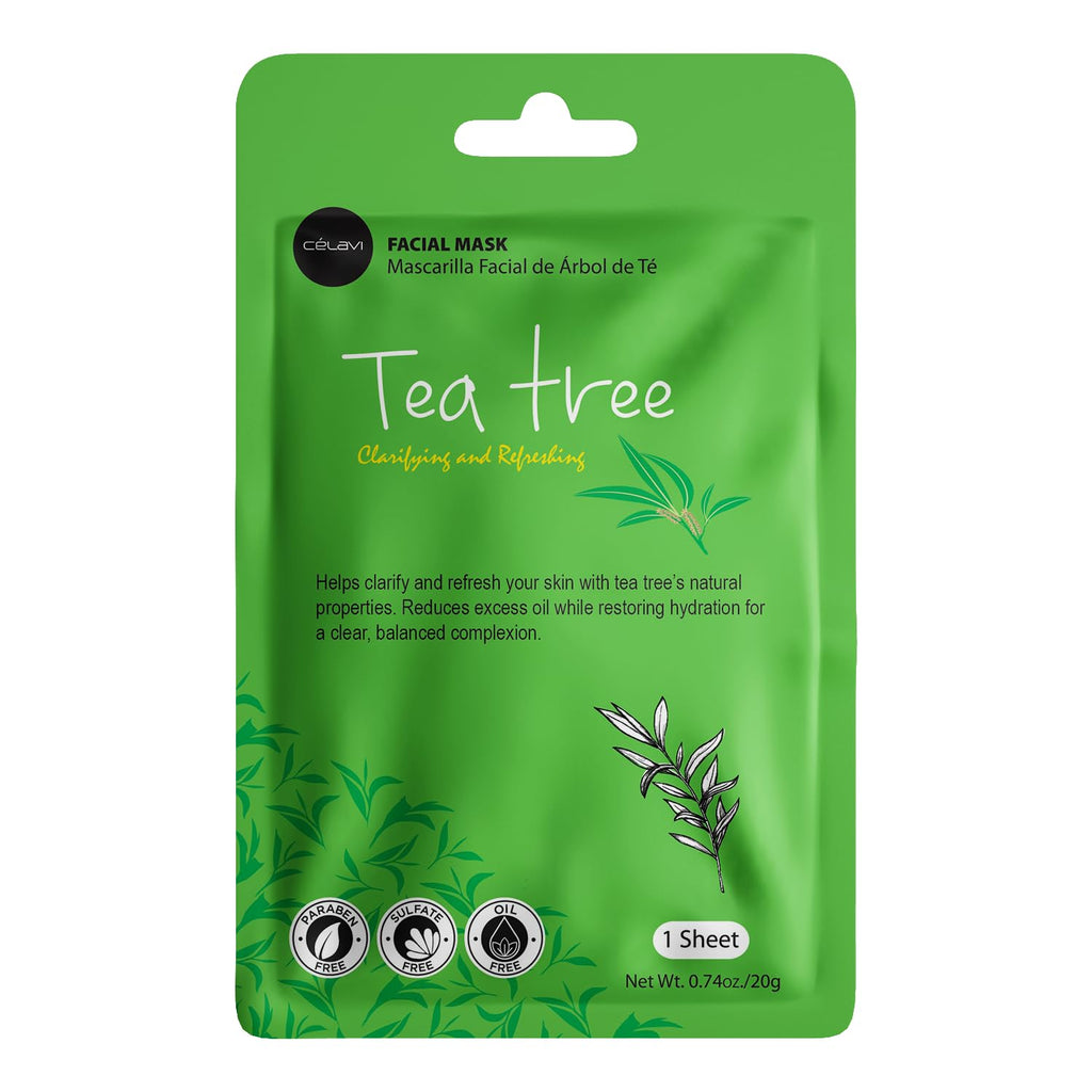 Celavi Essence Facial Face Mask Paper Sheet Korea Skin Care Moisturizing 12 Pack (Mix - 2 of Each) | Twelve Korean Essence Masks for Men, Two Each of Six Formulas. Charcoal, Tea Tree, Cucumber, Honey, Avocado, Pomegranate.