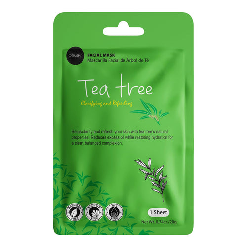 Celavi Essence Facial Face Mask Paper Sheet Korea Skin Care Moisturizing 12 Pack (Mix - 2 of Each) | Twelve Korean Essence Masks for Men, Two Each of Six Formulas. Charcoal, Tea Tree, Cucumber, Honey, Avocado, Pomegranate.