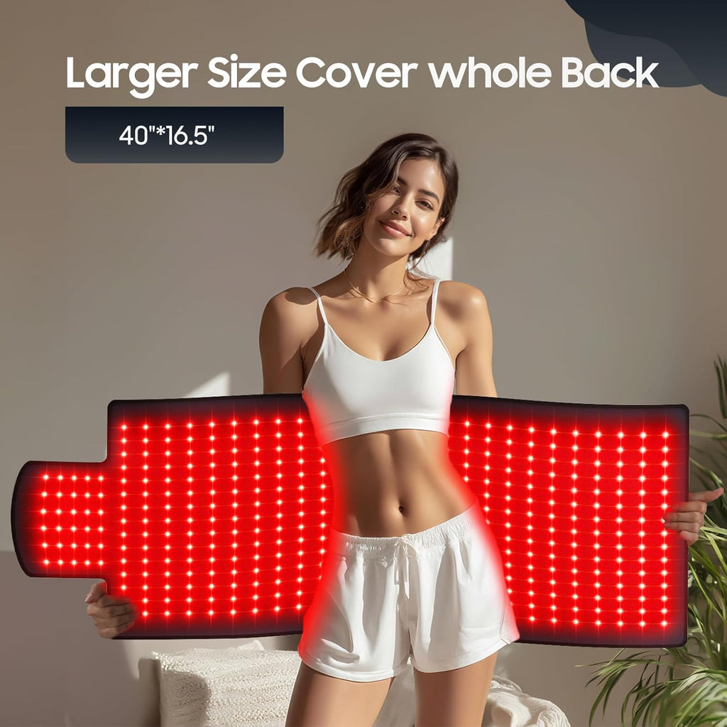Red Light Therapy Mat, 2In1 Leds (660Nm& 850Nm) Red Light Therapy Blanket, Premium Material, Adjustable Timer & Intensity