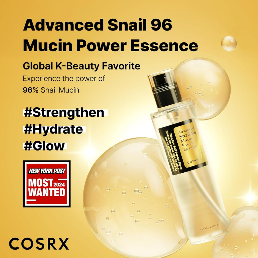 Snail Mucin 96% Repairing Serum for Sooothing & Hydrating 3.38 Oz. | Snail Secretion Filtrate for Dull Skin & Fine Lines, Korean Skin Care