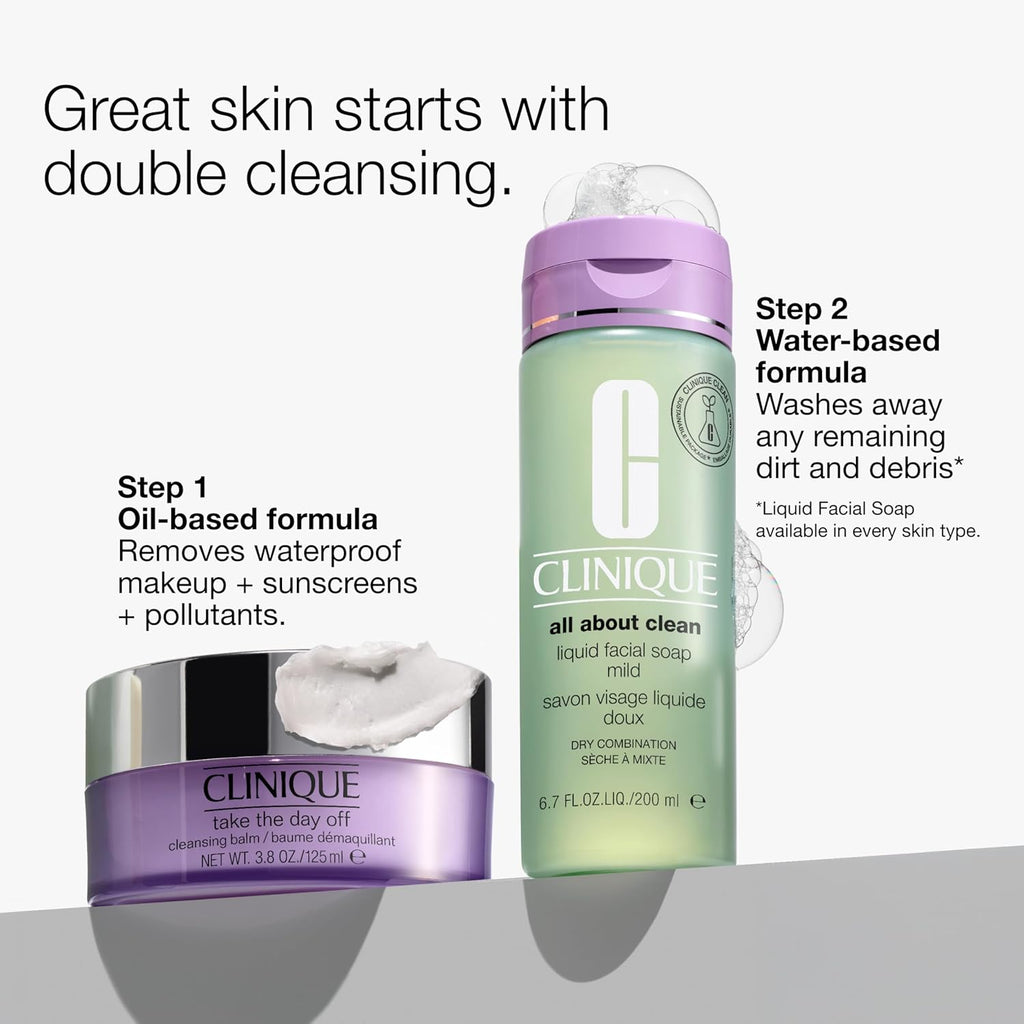 Clinique Take the Day off Cleansing Balm Makeup Remover | Dissolves Face + Eye Makeup and Sunscreen | for All Skin Types