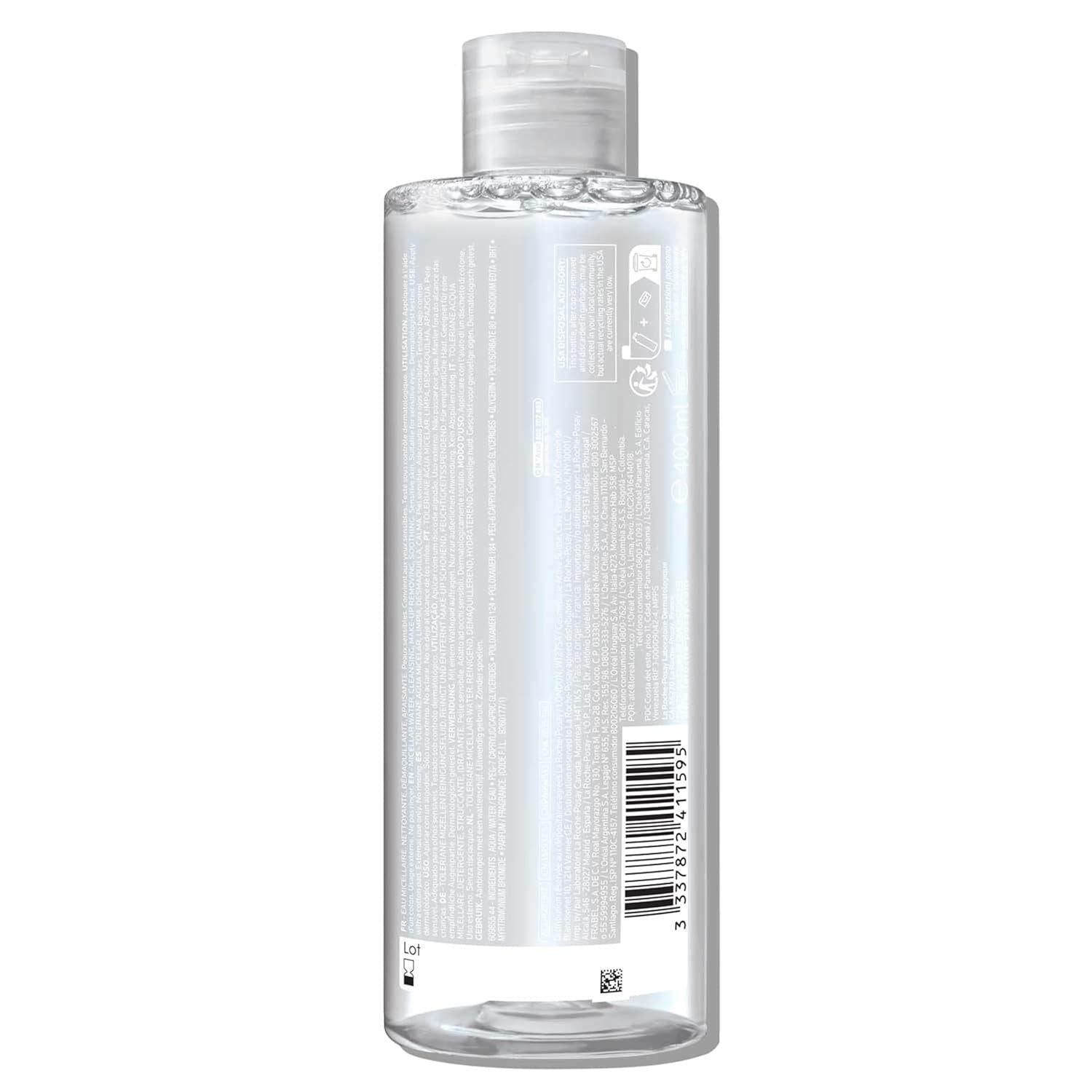 La Roche-Posay Micellar Cleansing Water for Sensitive Skin, Micellar Water Makeup Remover, Cleanses and Hydrates Skin, Gentle Face Toner, Oil Free
