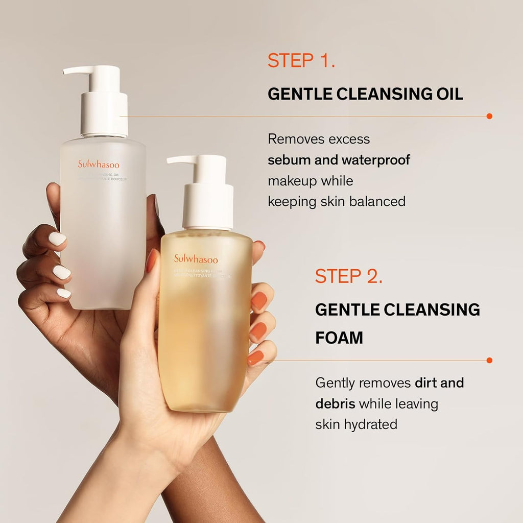 Sulwhasoo Gentle Cleansing Foam | Hydrating Korean Facial Cleanser | Removes Makeup, Dirt & Oil | Softening Daily Face Wash for Dry, Normal & Sensitive Skin