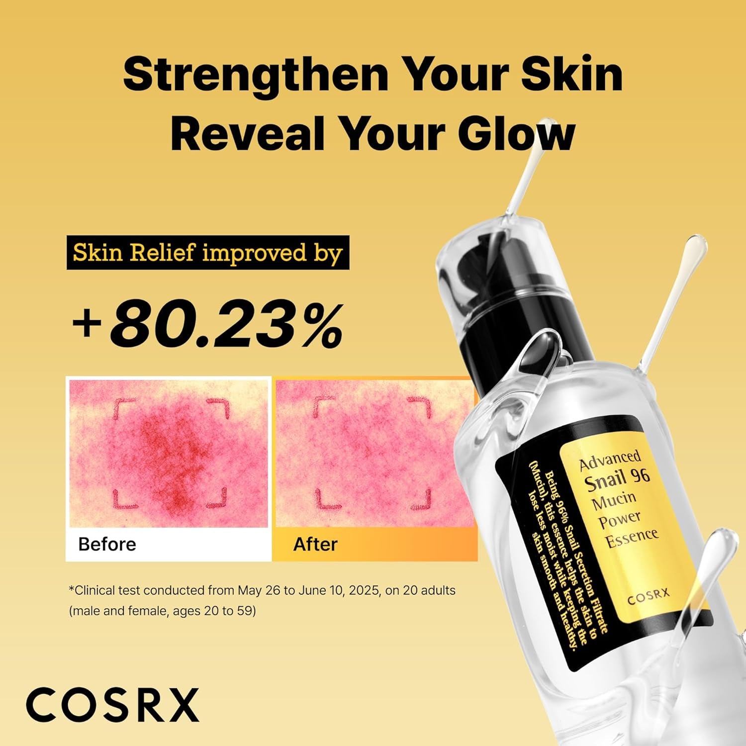 Snail Mucin 96% Repairing Serum for Sooothing & Hydrating 3.38 Oz. | Snail Secretion Filtrate for Dull Skin & Fine Lines, Korean Skin Care