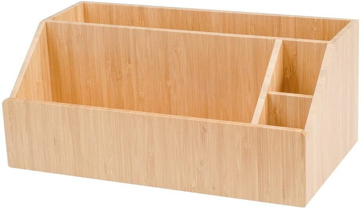 Bamboo Bathroom Tray Caddy Organizer for Beauty Products, Hair Care, Makeup, and More